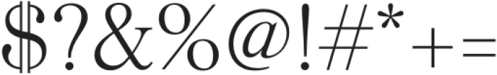 Silk Serif Text Light otf (300) Font OTHER CHARS