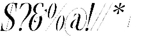 Silkigfined Italic otf (400) Font OTHER CHARS