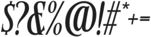 Silkone  Slanted otf (400) Font OTHER CHARS