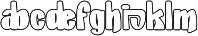 SillyKids-Outline otf (400) Font LOWERCASE