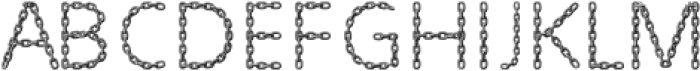 Silver Chain Regular otf (400) Font UPPERCASE