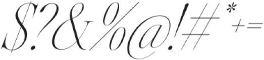 Silver Point Italic otf (400) Font OTHER CHARS