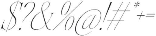 Silver Point Thin Italic otf (100) Font OTHER CHARS