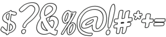 Silver Waltz Italic Outline otf (400) Font OTHER CHARS