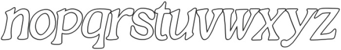 Silver Waltz Italic Outline otf (400) Font LOWERCASE