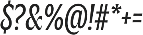 Silverspoon Condensed Italic otf (400) Font OTHER CHARS