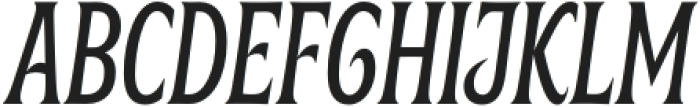 Silverspoon Condensed Italic otf (400) Font UPPERCASE