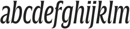 Silverspoon Condensed Italic otf (400) Font LOWERCASE