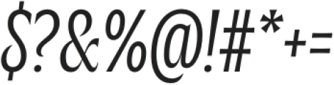 Silverspoon Condensed Light Italic otf (300) Font OTHER CHARS