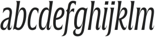 Silverspoon Condensed Light Italic otf (300) Font LOWERCASE