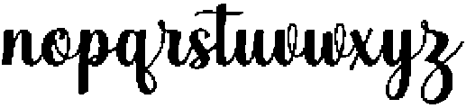Simple Calligraphy Bold 2 Regular otf (700) Font LOWERCASE