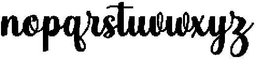 Simple Calligraphy Bold 6 Regular otf (700) Font LOWERCASE