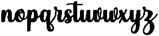 Simple Calligraphy Bold 8 Regular otf (700) Font LOWERCASE