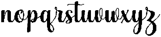 Simple Calligraphy Bold Regular otf (700) Font LOWERCASE