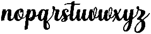 Simple Calligraphy Bold Slant 6 Regular otf (700) Font LOWERCASE