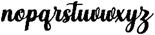 Simple Calligraphy Bold Slant 8 Regular otf (700) Font LOWERCASE