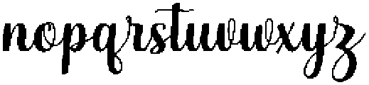 Simple Calligraphy Bold Slant Regular otf (700) Font LOWERCASE