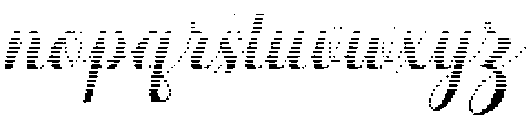 Simple Calligraphy Hatching Slant 10 Regular otf (400) Font LOWERCASE