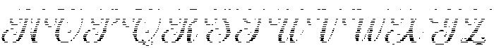 Simple Calligraphy Hatching Slant 14 Regular otf (400) Font UPPERCASE