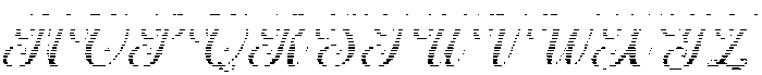 Simple Calligraphy Hatching Slant 16 Regular otf (400) Font UPPERCASE