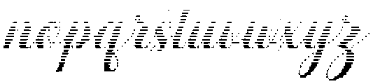 Simple Calligraphy Hatching Slant 16 Regular otf (400) Font LOWERCASE