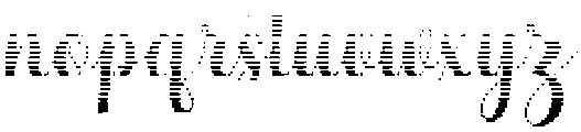 Simple Calligraphy Hatching Slant Regular otf (400) Font LOWERCASE