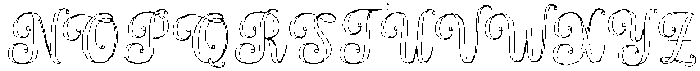 Simple Calligraphy Outline Regular otf (400) Font UPPERCASE