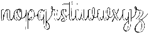 Simple Calligraphy Outline Regular otf (400) Font LOWERCASE
