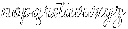 Simple Calligraphy Outline Slant 10 Regular otf (400) Font LOWERCASE