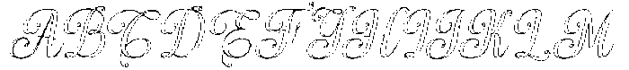 Simple Calligraphy Outline Slant 12 Regular otf (400) Font
