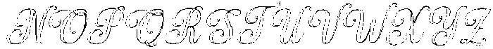 Simple Calligraphy Outline Slant 12 Regular otf (400) Font UPPERCASE