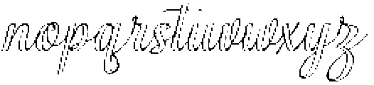Simple Calligraphy Outline Slant 12 Regular otf (400) Font LOWERCASE