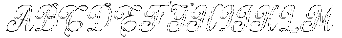 Simple Calligraphy Outline Slant 14 Regular otf (400) Font