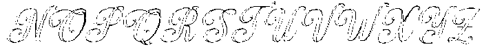 Simple Calligraphy Outline Slant 16 Regular otf (400) Font UPPERCASE