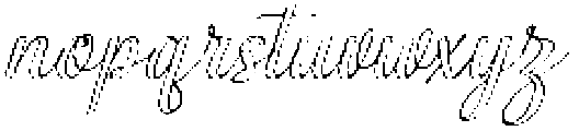 Simple Calligraphy Outline Slant 16 Regular otf (400) Font LOWERCASE