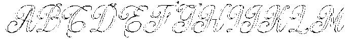 Simple Calligraphy Outline Slant 18 Regular otf (400) Font