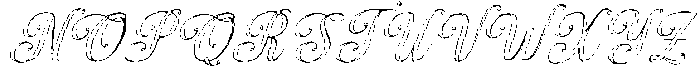 Simple Calligraphy Outline Slant 18 Regular otf (400) Font UPPERCASE