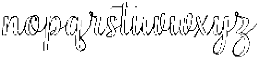 Simple Calligraphy Outline Slant 2 Regular otf (400) Font LOWERCASE