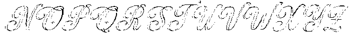 Simple Calligraphy Outline Slant 20 Regular otf (400) Font UPPERCASE