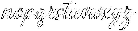 Simple Calligraphy Outline Slant 20 Regular otf (400) Font LOWERCASE