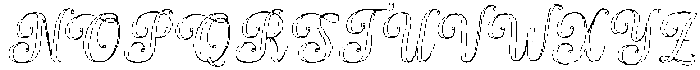 Simple Calligraphy Outline Slant 4 Regular otf (400) Font UPPERCASE