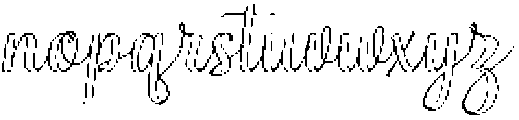 Simple Calligraphy Outline Slant 4 Regular otf (400) Font LOWERCASE