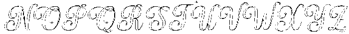 Simple Calligraphy Outline Slant 6 Regular otf (400) Font UPPERCASE