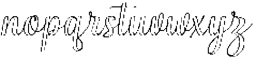 Simple Calligraphy Outline Slant 6 Regular otf (400) Font LOWERCASE