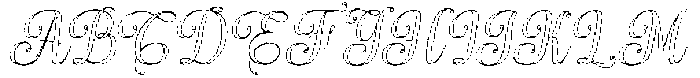 Simple Calligraphy Outline Slant 8 Regular otf (400) Font