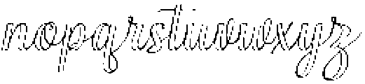 Simple Calligraphy Outline Slant 8 Regular otf (400) Font LOWERCASE