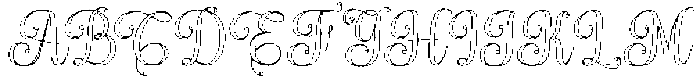 Simple Calligraphy Outline Slant Regular otf (400) Font