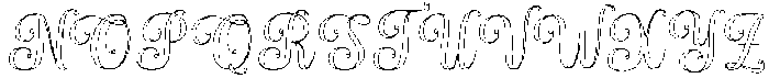 Simple Calligraphy Outline Slant Regular otf (400) Font UPPERCASE