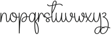 Simple Calligraphy Regular otf (400) Font LOWERCASE