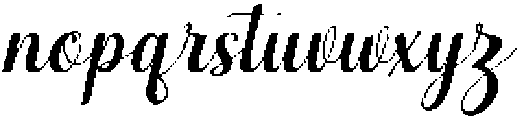 Simple Calligraphy Slant 12 Regular otf (400) Font LOWERCASE